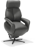 Opsta fauteuil Milo – Echt leer – Met accu – 2 Motoren – 360° Draaibaar