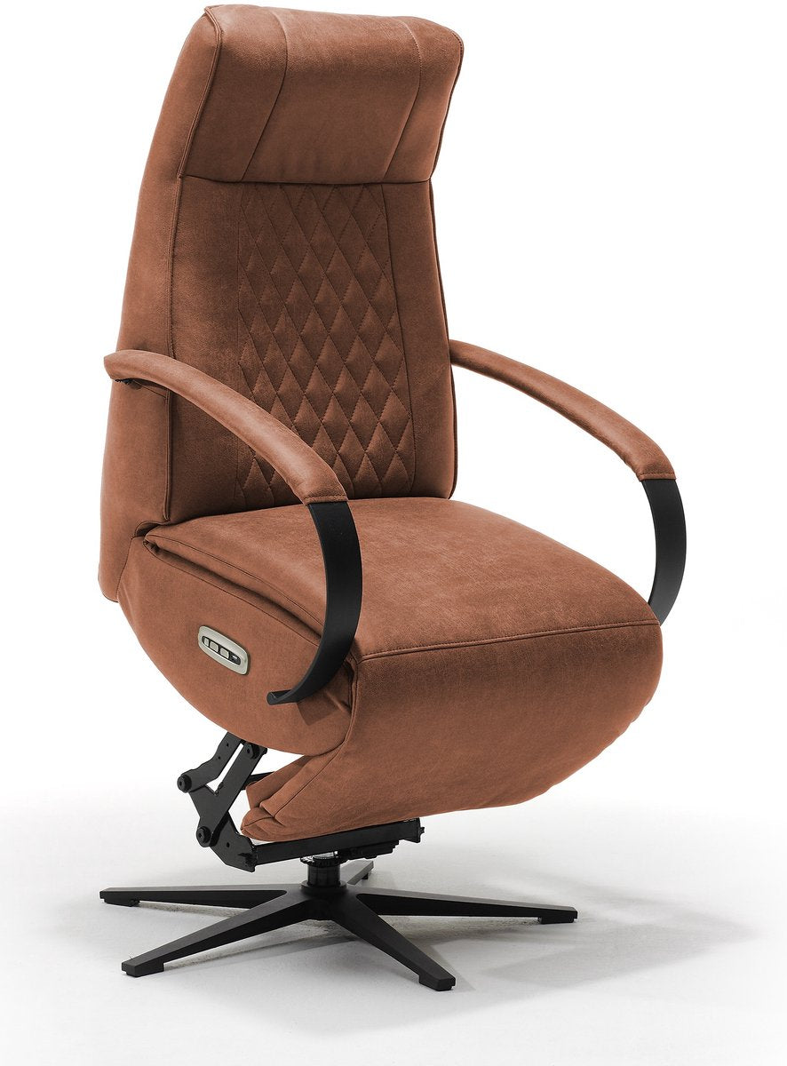 Opsta fauteuil Brent – Microleder – Met accu – 2 Motoren – 360° Draaibaar