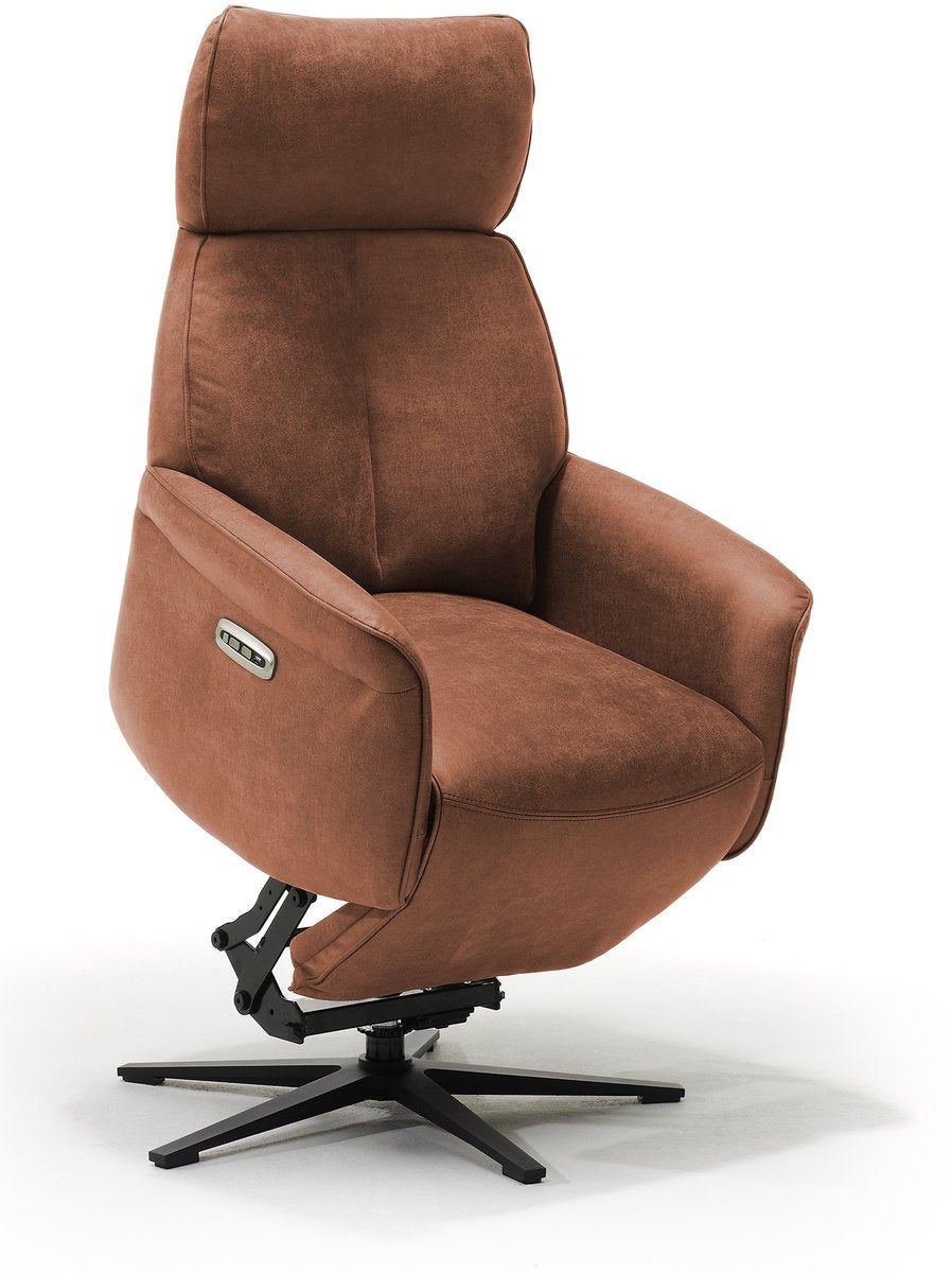 Opsta fauteuil Jaxx – Microleder – Met accu – 2 Motoren – 360° Draaibaar