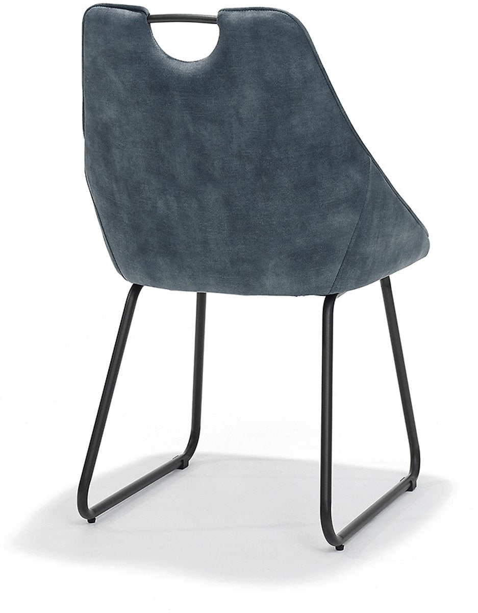 Eetkamerstoel Simon – Velvet – Geruit patroon