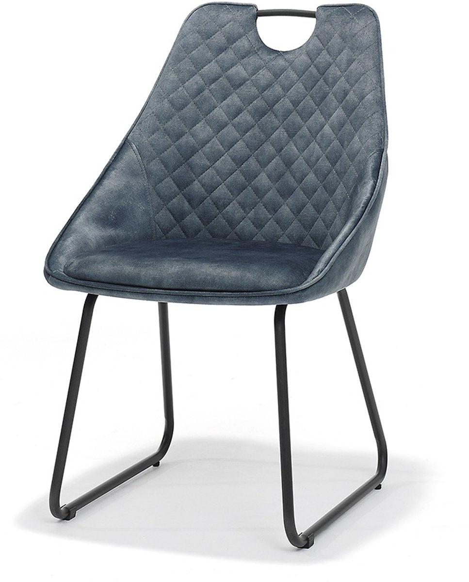 Eetkamerstoel Simon – Velvet – Geruit patroon