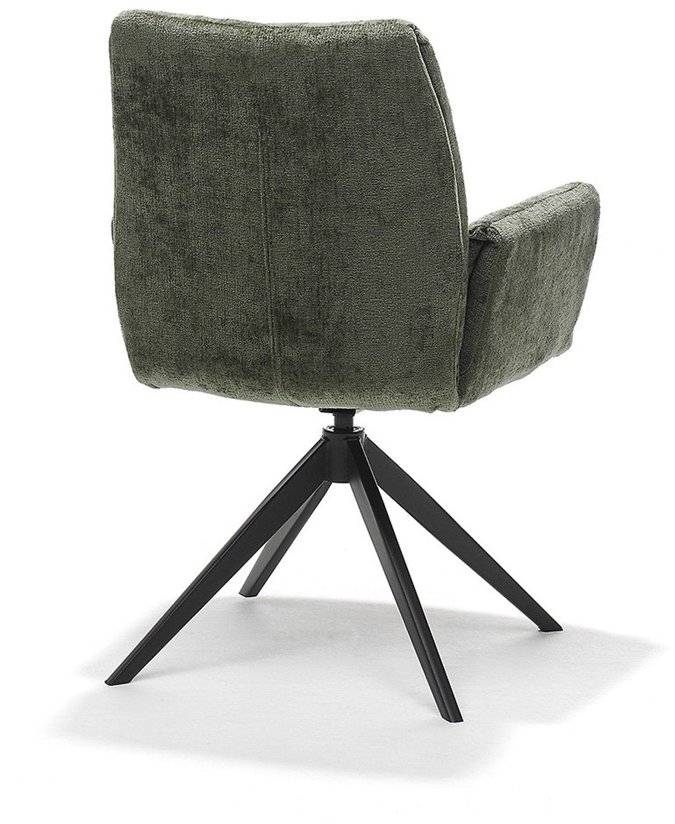 Eetkamerstoel Puck - 180° draaibaar - Auto return - Perfect Harmony Stof