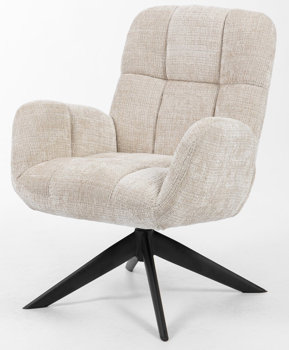 Fauteuil Lina - Cremona stof - 360 graden draaibaar