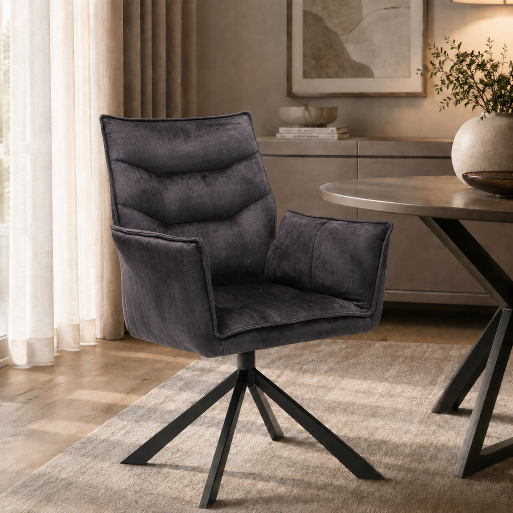 Eetkamerstoel Dani – 360 graden draaibaar – Velvet