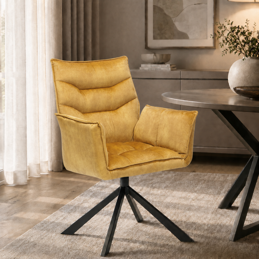 Eetkamerstoel Dani – 360 graden draaibaar – Velvet