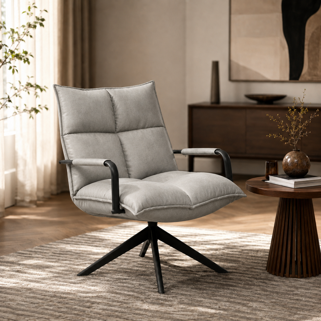 Draaifauteuil Floris – Micro Leder – 360 graden draaibaar