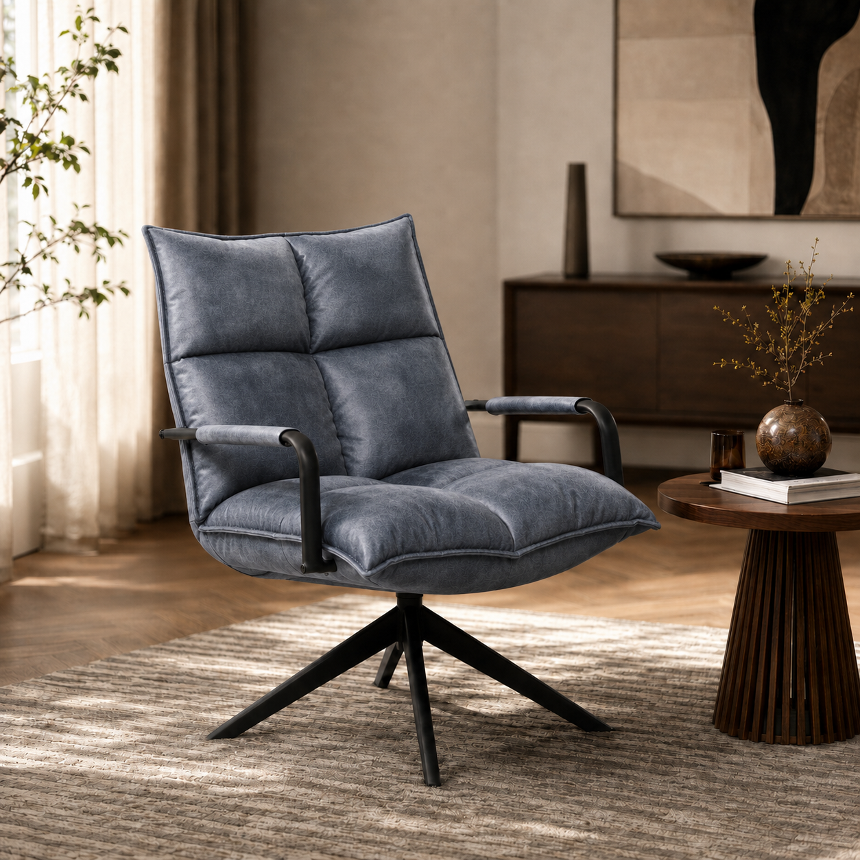 Draaifauteuil Floris – Velvet – 360 graden draaibaar