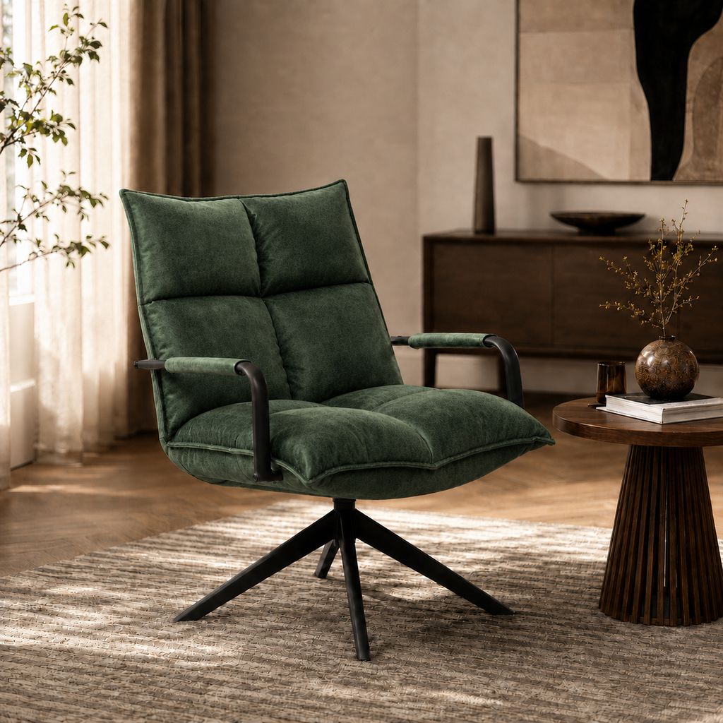 Draaifauteuil Floris – Velvet – 360 graden draaibaar