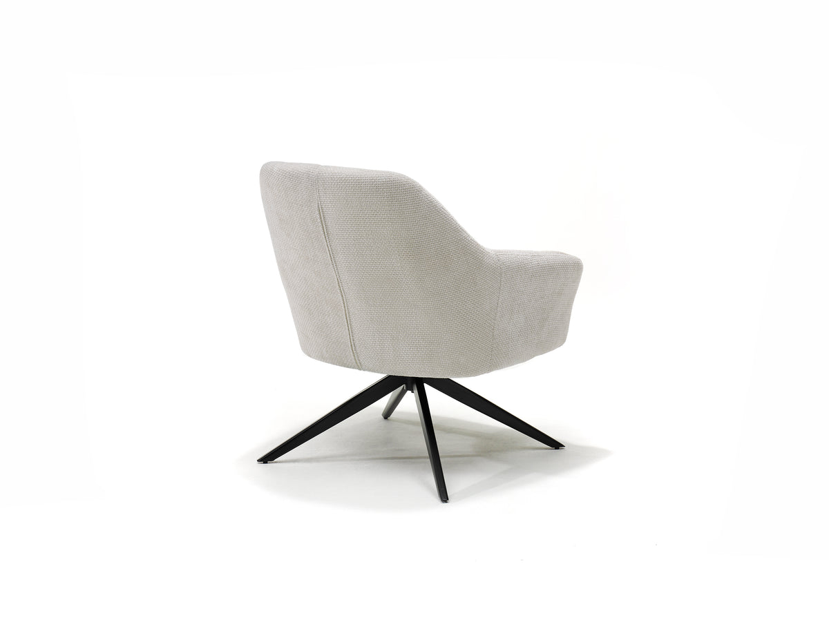 Fauteuil Amy – Luxe Draaibare Loungestoel – Polyester Stof – 360° Draaibaar