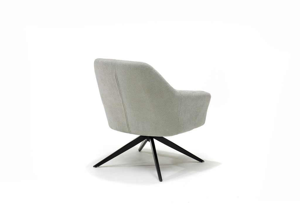Fauteuil Amy – Luxe Draaibare Loungestoel – Polyester Stof – 360° Draaibaar