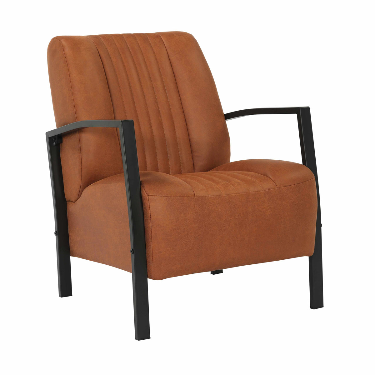 Fauteuil Rowan – Comfortabele Loungestoel in Bull Microleder – Volledig Gemonteerd