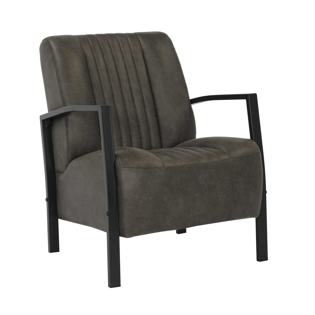 Fauteuil Rowan – Comfortabele Loungestoel in Bull Microleder – Volledig Gemonteerd